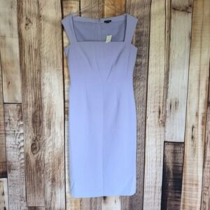 Ann Taylor Sheath Dress Square Neck Lavender Workwear Elegant Spring Size 2 NWT